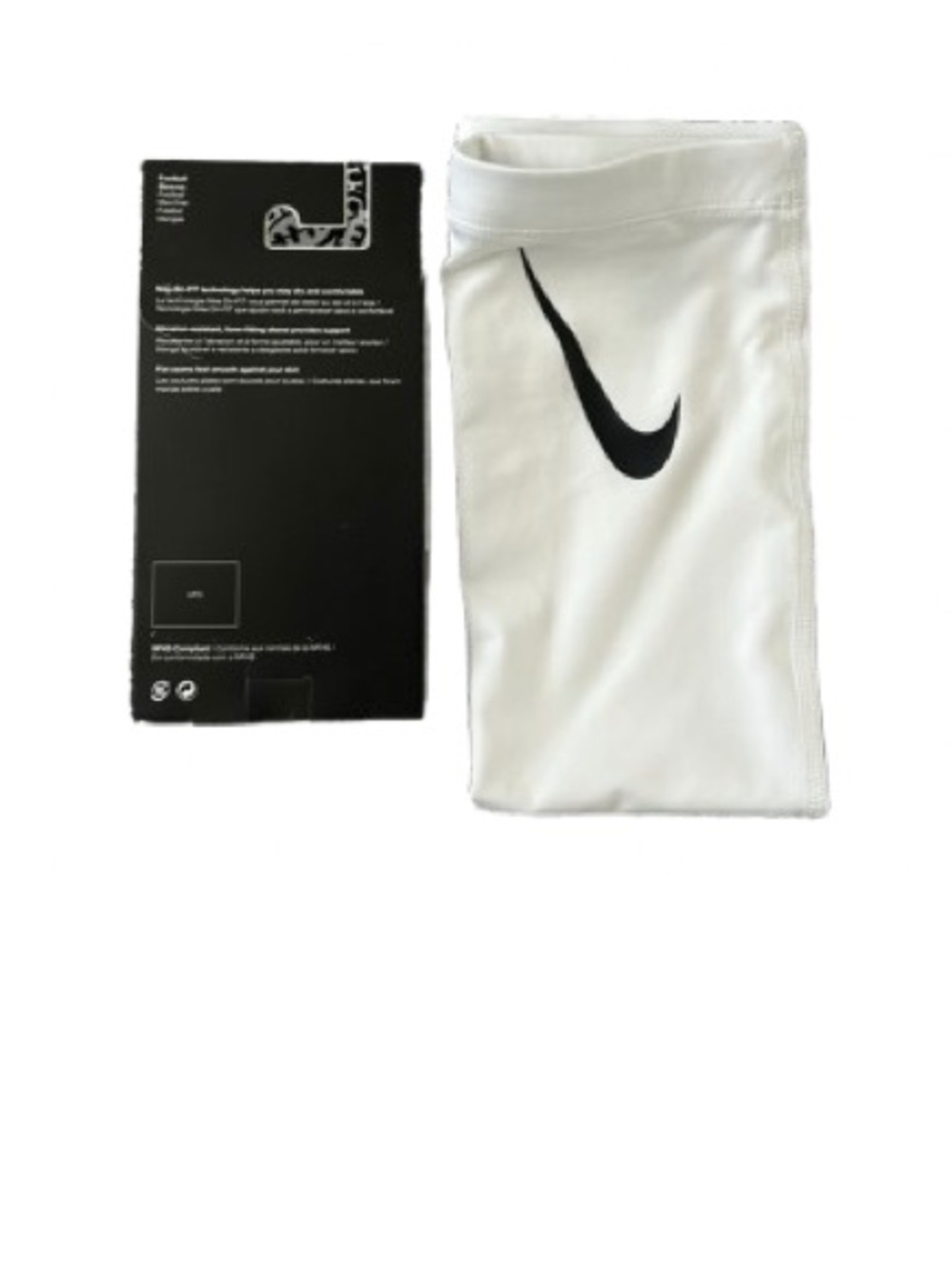 Nike White Dri-FIT Compression Arm Sleeves - L/XL - Picture 3 of 3